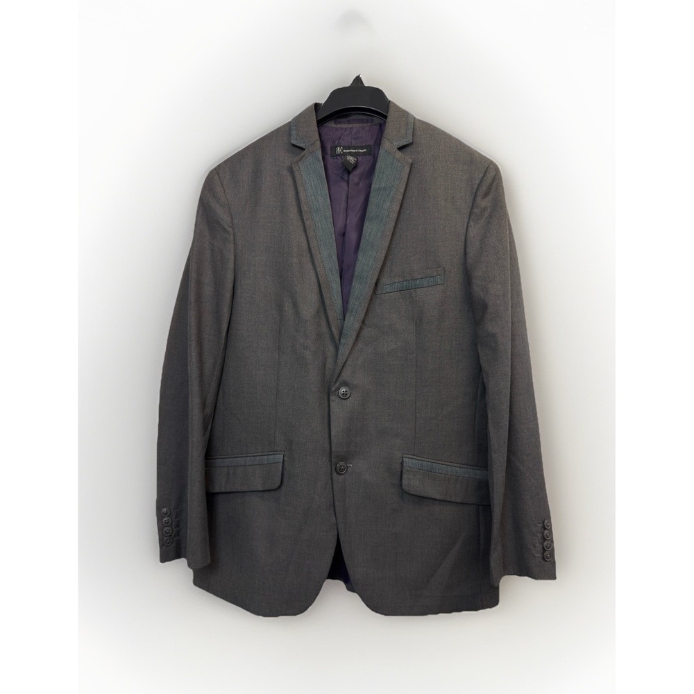INC International Concepts Men's Size M 40R Suit Jacket‎ Grey Blazer Colorblock